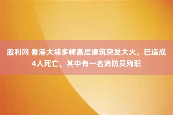 股利网 香港大埔多幢高层建筑突发大火，已造成4人死亡，其中有一名消防员殉职